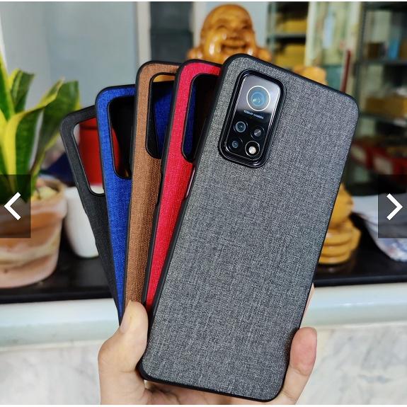 Ốp lưng Mi 10T Pro 5G vân vải Jean chống bám vân tay