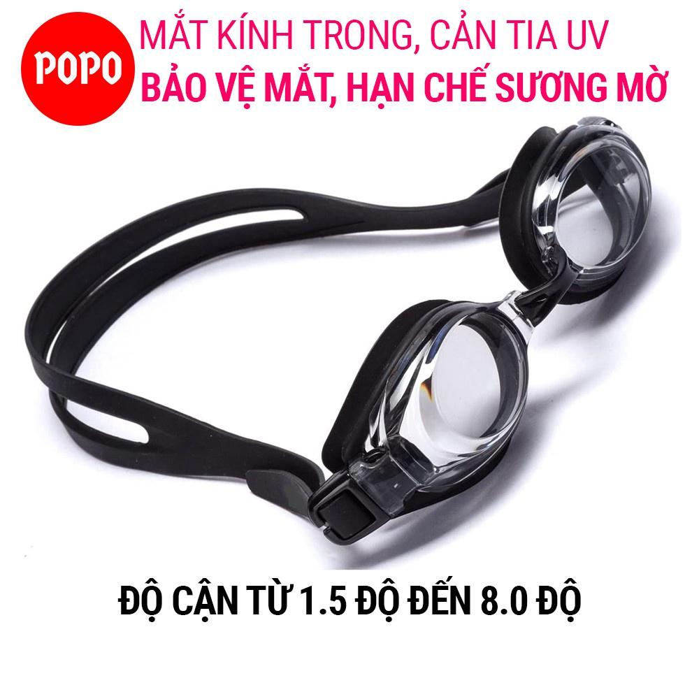 Kính bơi cận thị có độ từ 1,5 đến 8.0 độ POPO phù hợp với người lớn và trẻ em trên 6 tuổi, chống UV