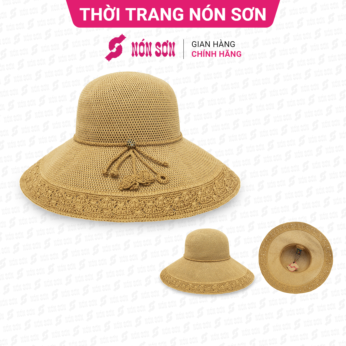 Mũ vành đan tay cao cấp NÓN SƠN chính hãng ĐH114-KM2