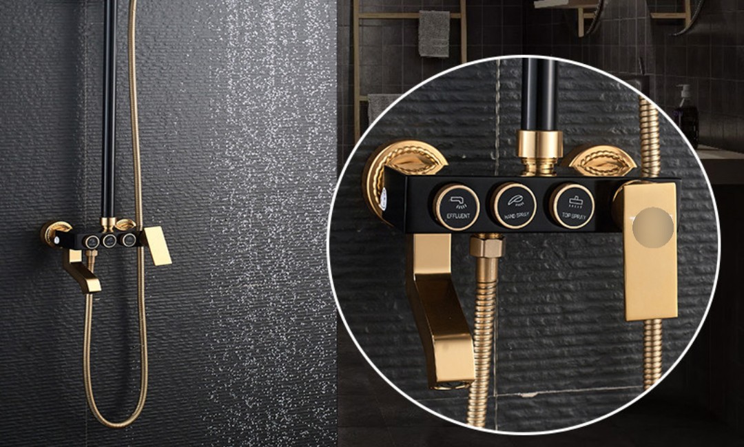 SEN CÂY NÓNG LẠNH ĐỒNG THAU PHỦ NANO SƠN ĐEN TĨNH ĐIỆN VIỀN VÀNG CAO CẤP