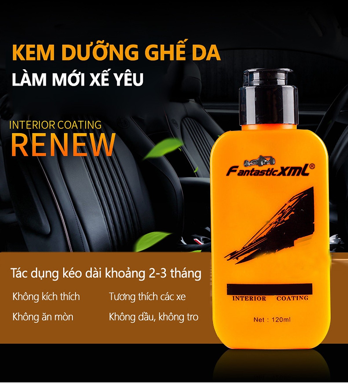 Kem Dưỡng Ghế Da Cho Xe Hơi