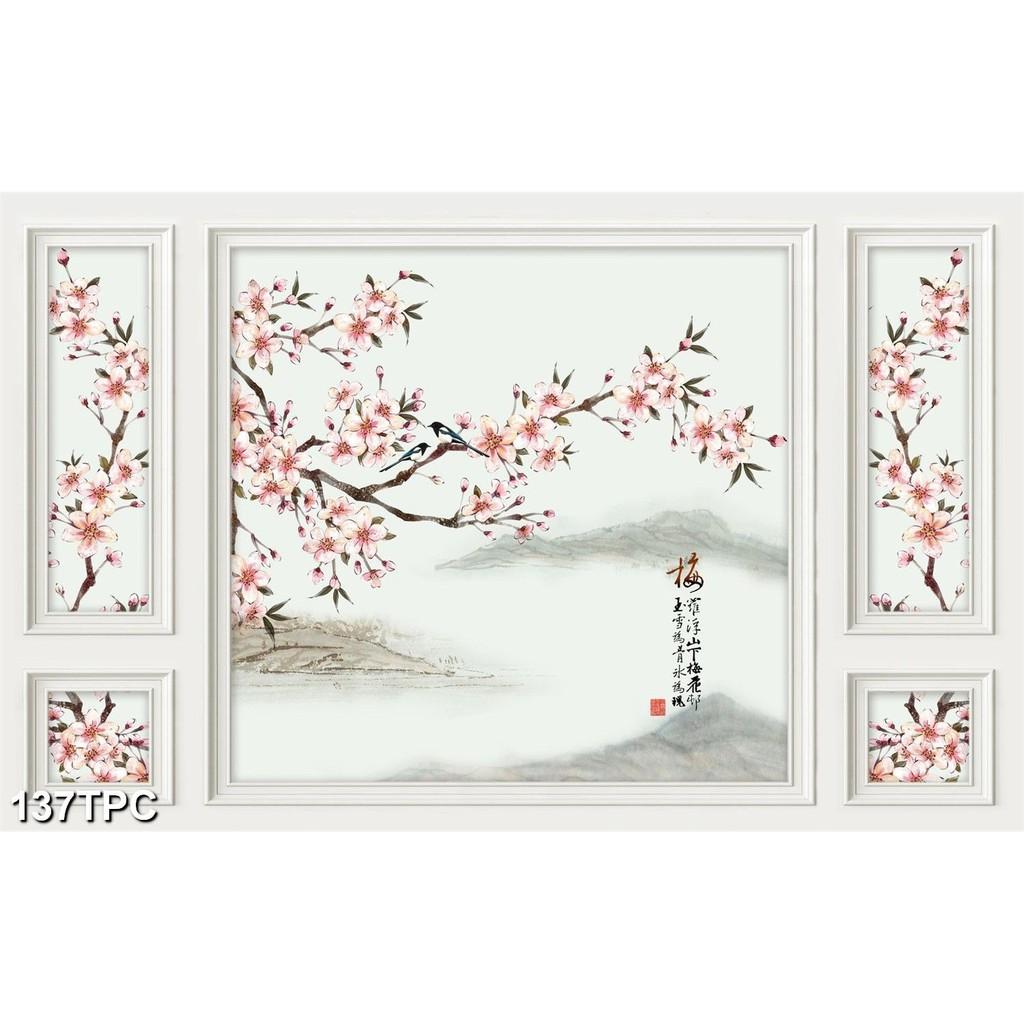 TRANH PHÀO CHÌ RÈM CỬA- TRANH DÁN TƯỜNG 3D