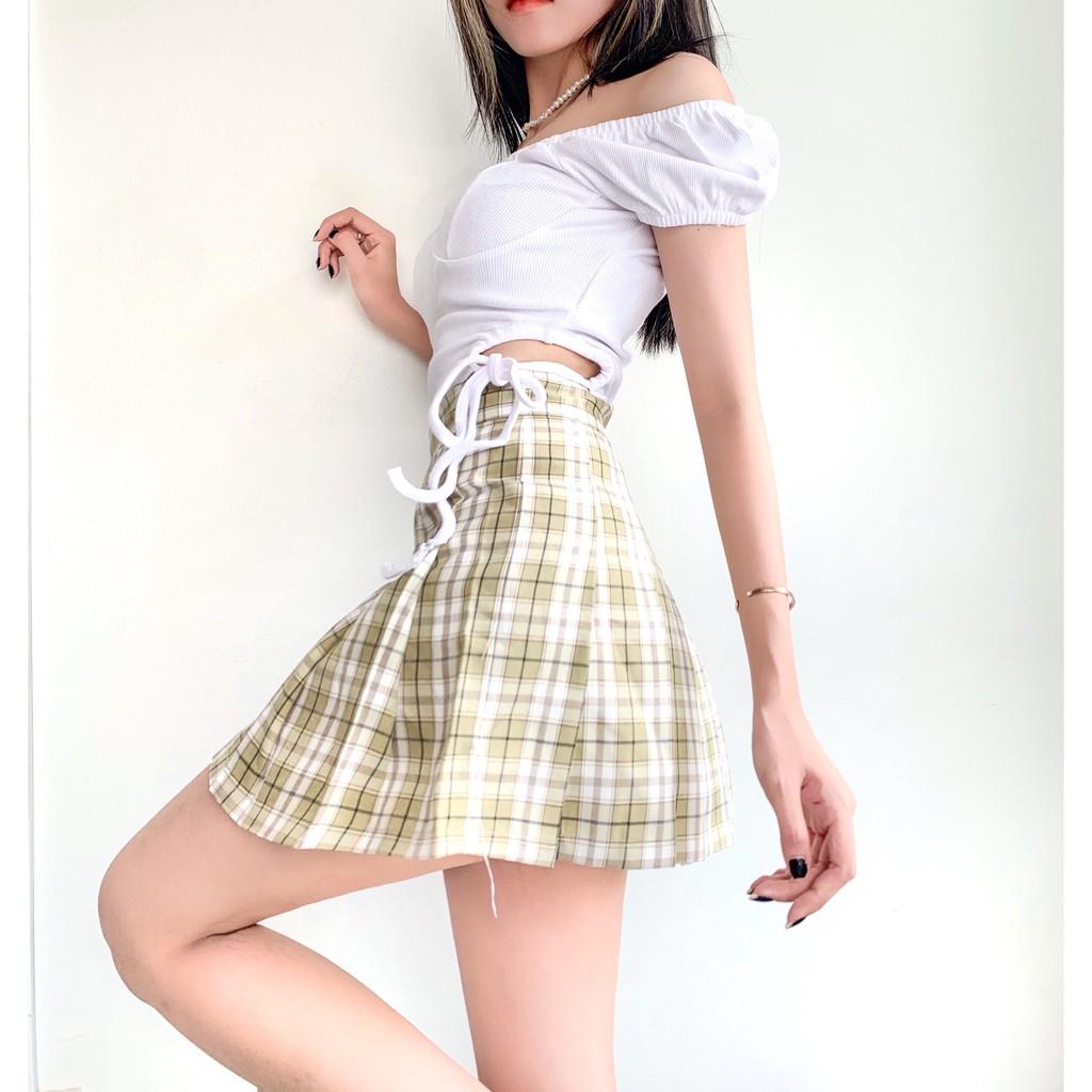 Áo cổ bẹt dây rút hông mã 180
