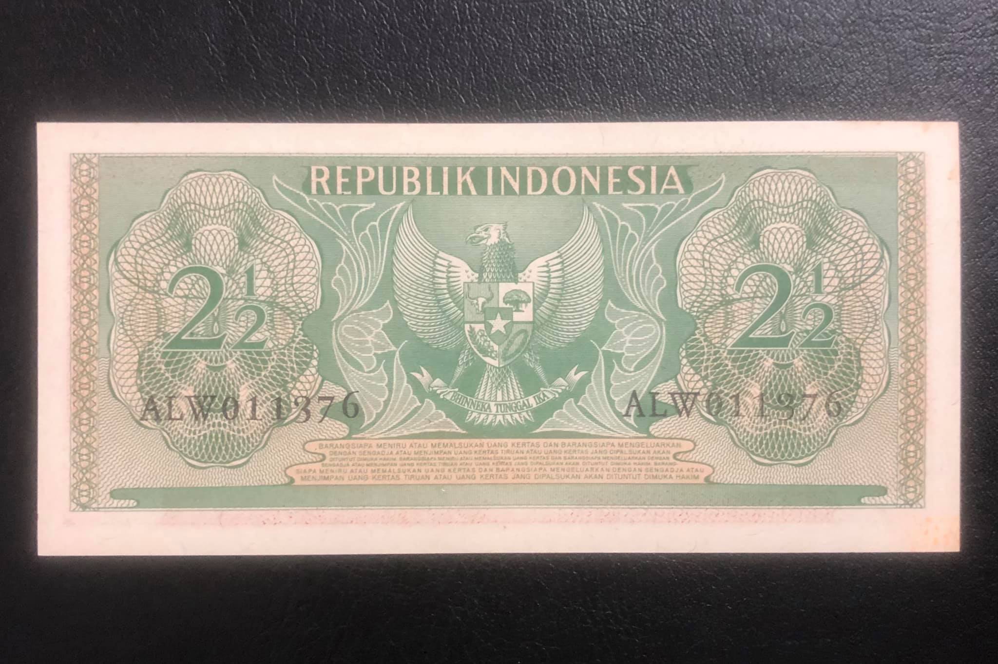 Tiền thế giới mệnh giá lạ 2.5 rupiah của Cộng hòa Indonesia