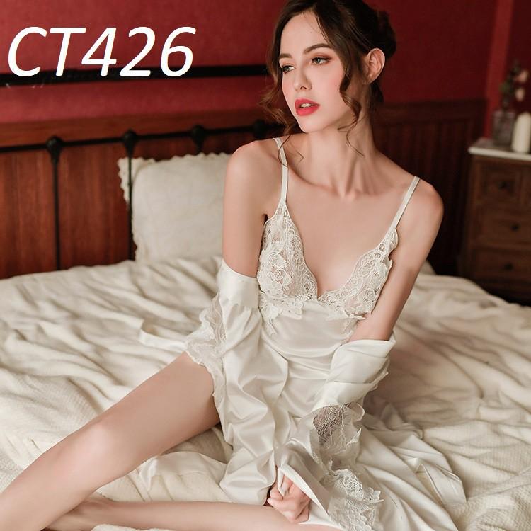 Váy Ngủ Ren Hoa Nổi Trong Suốt Sexy Sang Chảnh CT426