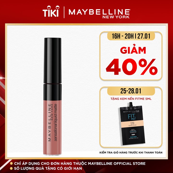 Son Kem Lì Nhẹ Môi Maybelline New York Sensational Liquid Matte Lipstick 7ml