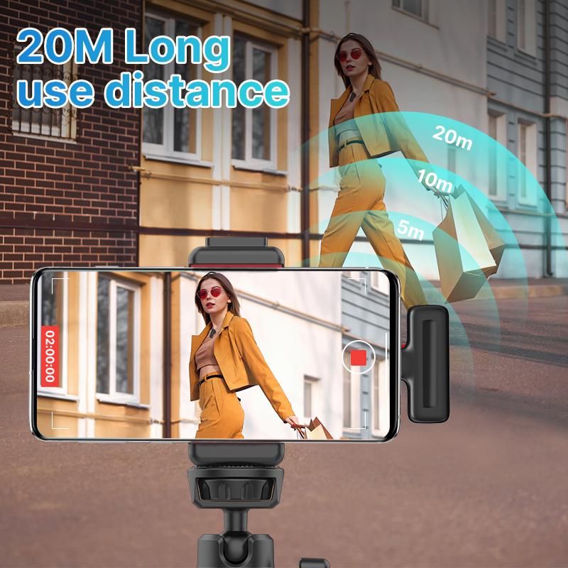 Hệ thống micro Lavalier không dây Ulanzi J12 Mic thu âm giọng nói video âm thanh cho iPhone hoặc điện thoại di động Android Máy tính xách tay trực tiếp