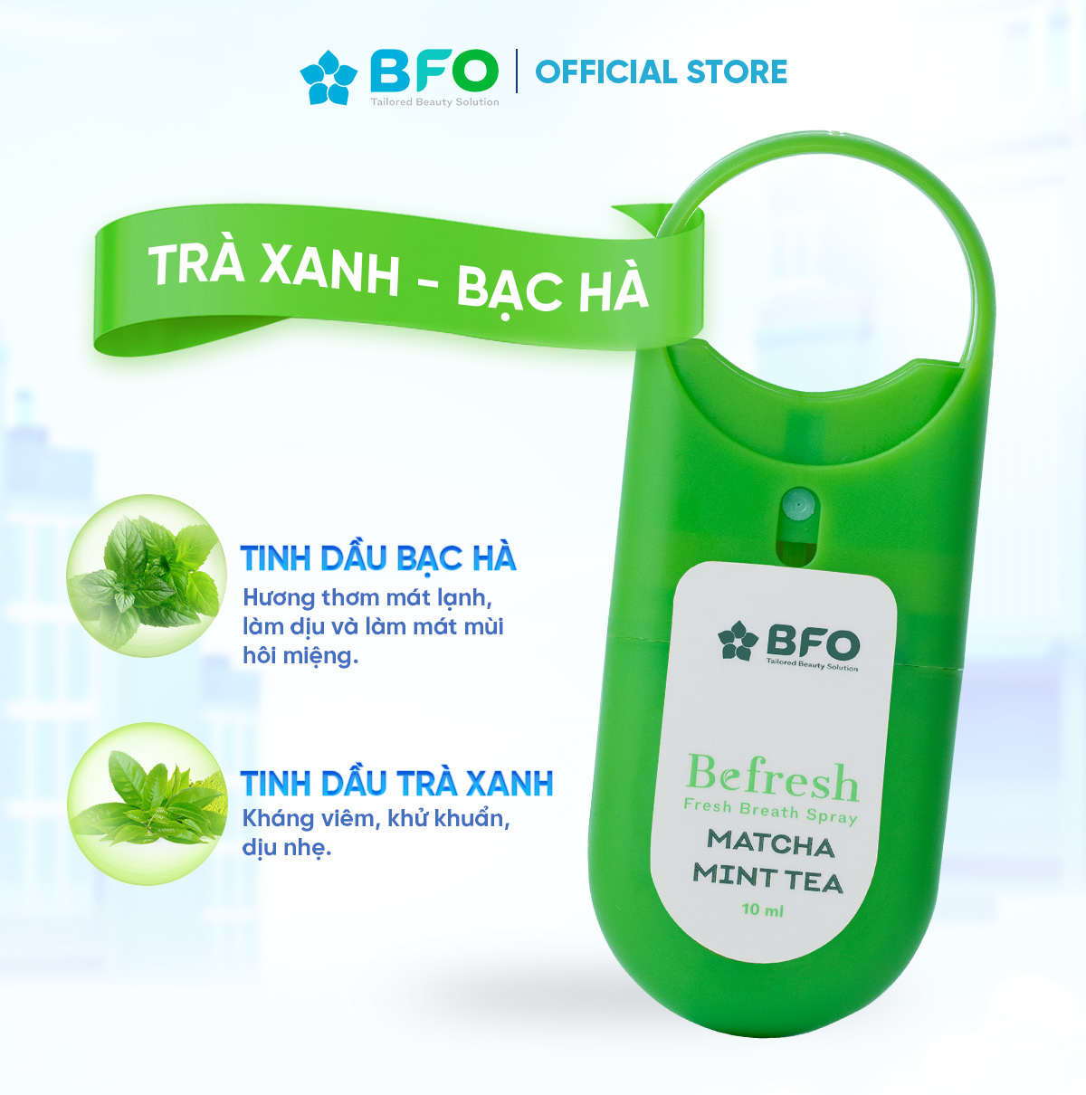 Combo 5 Xịt Thơm Miệng BFO Cho Hơi Thở Thơm Mát 10ml