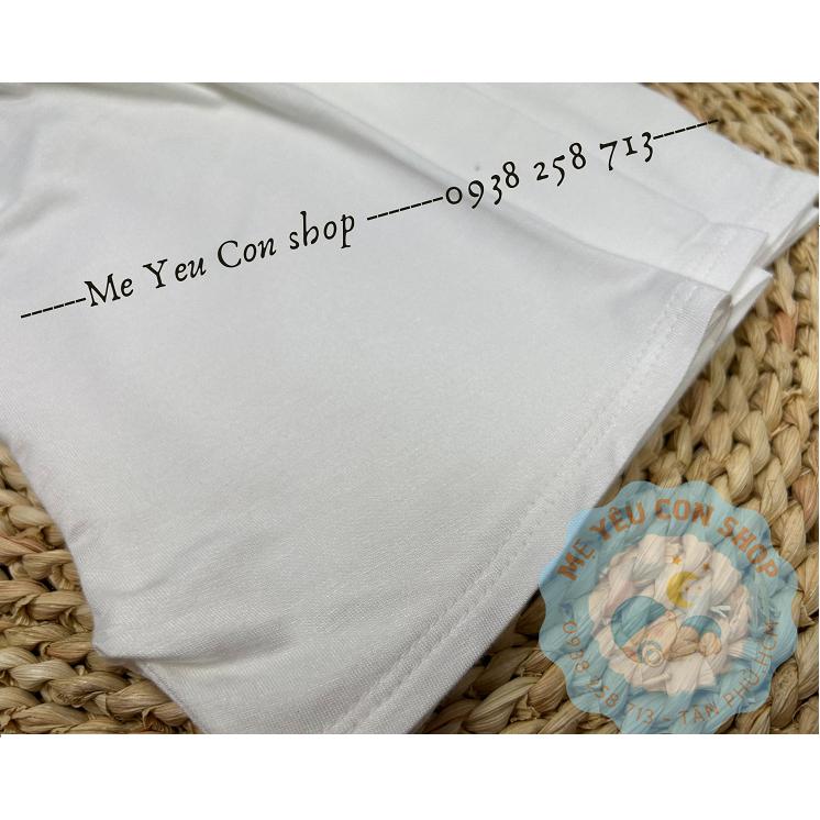 [3-9kg] Quần Ngắn/ Quần Dài Bo Gấu Trắng chất thun visco mềm, mát, co giãn 4 chiều cho bé - Jerry Baby - Quần dài bo gấu
