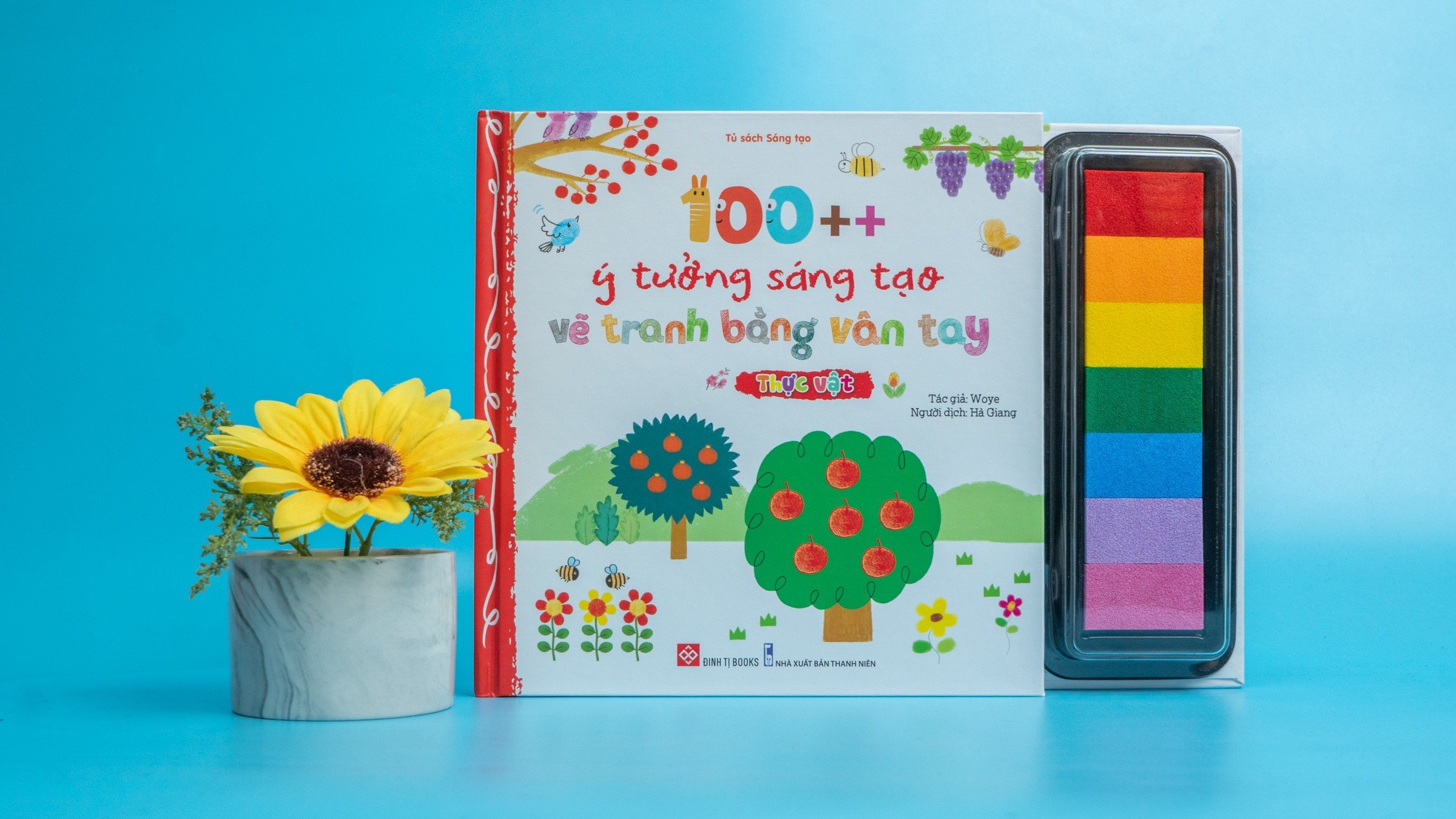 Sách 100++ Ý Tưởng Sáng Tạo Vẽ Tranh Bằng Vân Tay - Đinh Tị Books