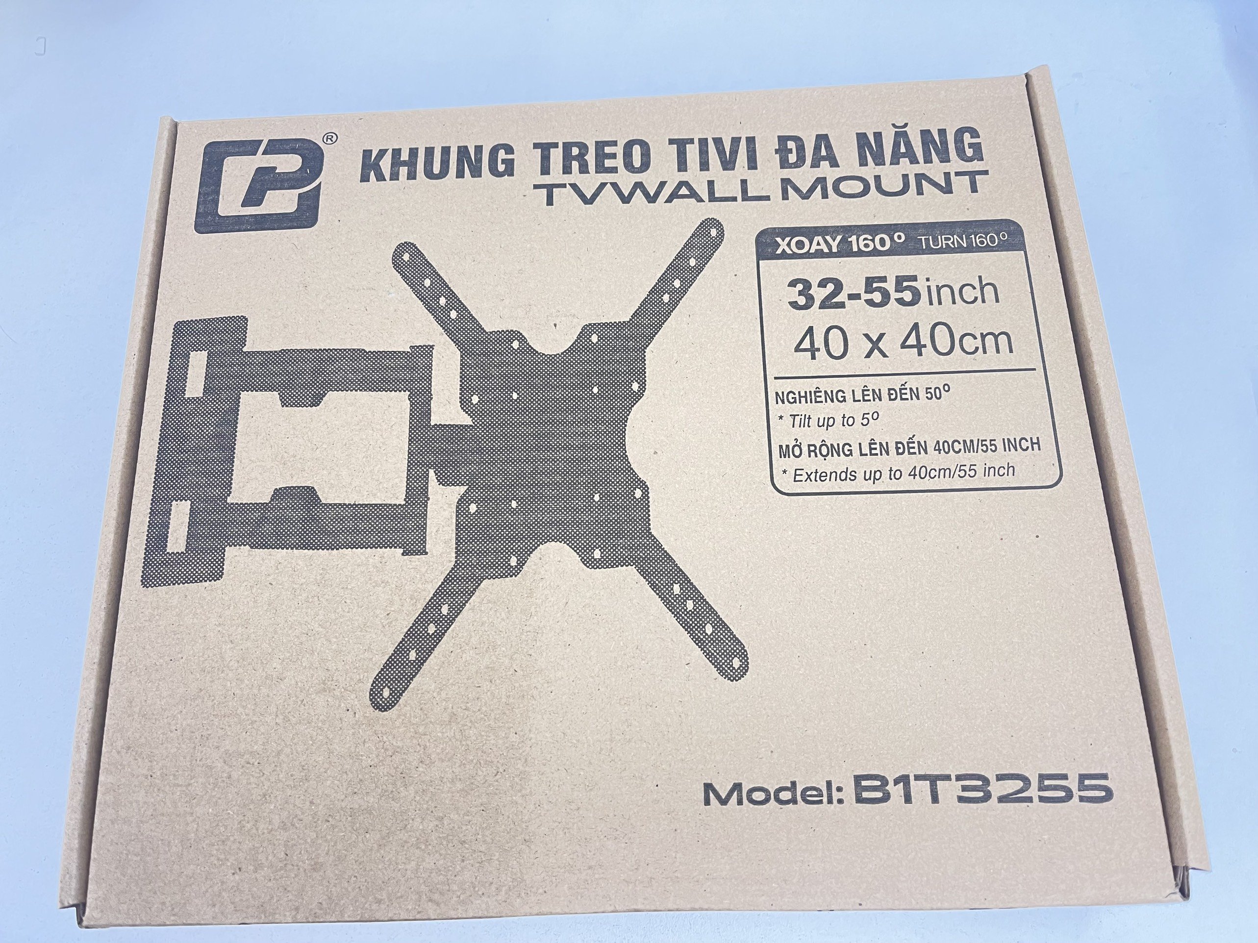 Giá treo, Khung treo tivi đa năng xoay 180 độ từ 32 đến 55 inch - B1T3255 - Hàng Chính Hãng