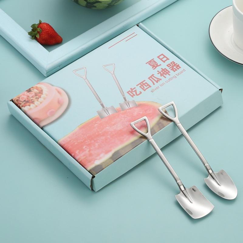 HỘP 6 MUỖNG INOX HÌNH XẺNG MẪU MỚI