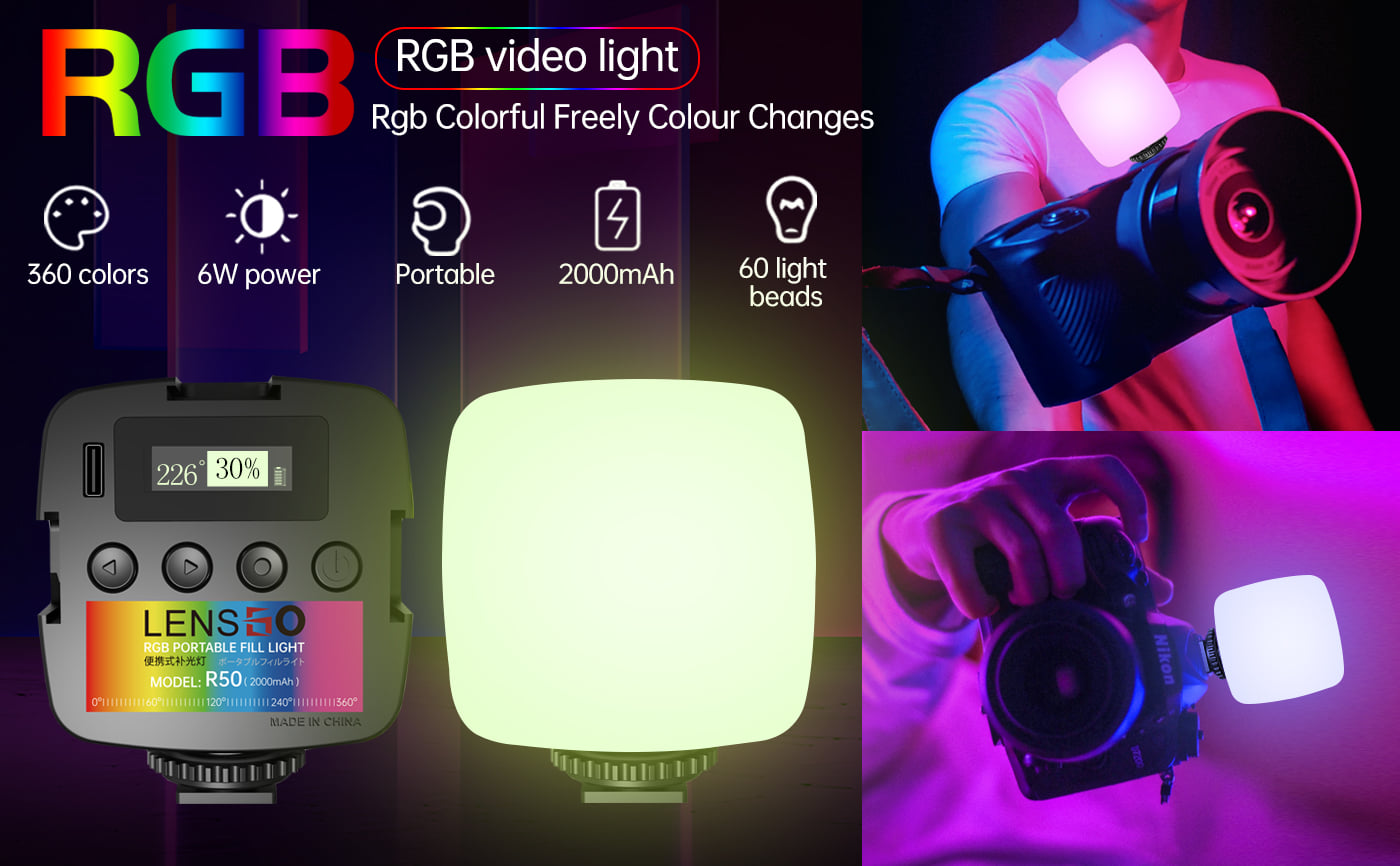 Đèn Led LensGo RGB R50 - Hàng chính hãng