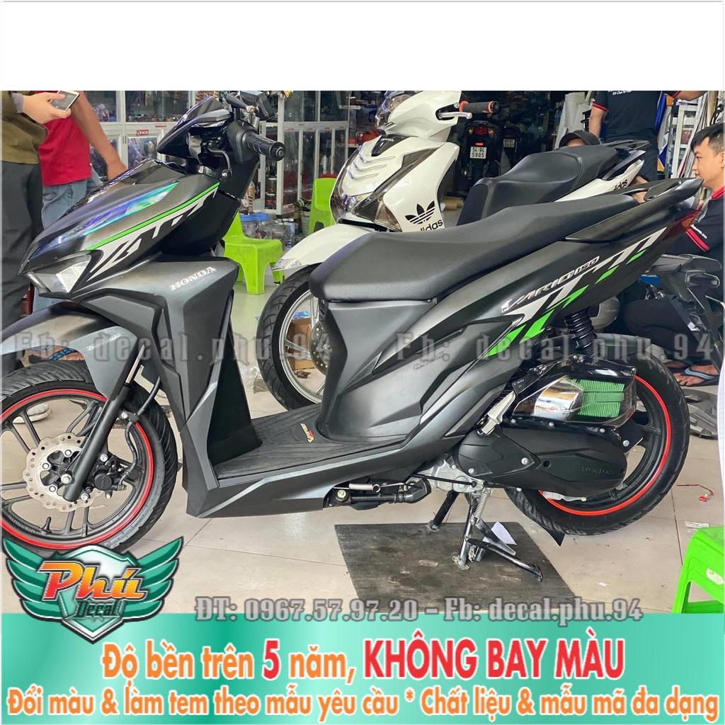 Tem rời Vario đen nhám xanh trắng -1
