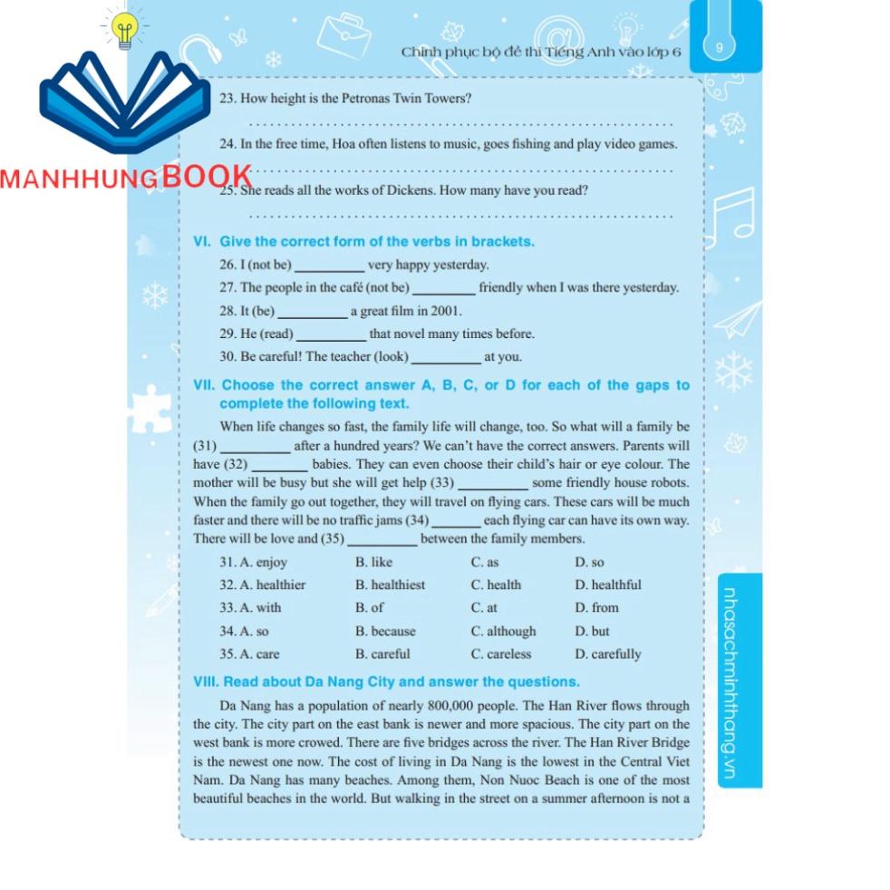 Sách - Chinh phục bộ đề thi Tiếng Anh vào lớp 6
