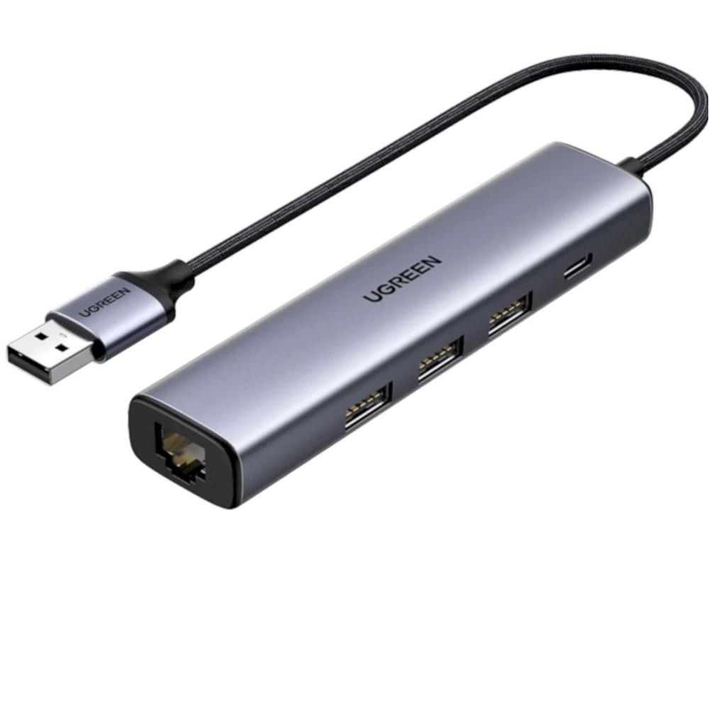 Ugreen 20920 Bộ chuyển đổi 10/100 / 1000Mbps gigabits Type C sang 3 × USB 3.0 + RJ45 CM475 20020920 hàng chính hãng