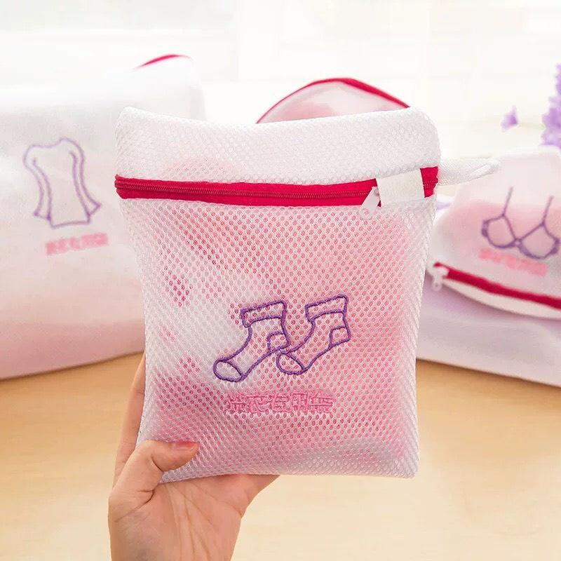 Set 5 Túi Giặt Bảo Vệ Quần Áo, Đồ Lót, Tất, Áo Ngực, Bảo Quản Quần Áo Kiểu Nhật Dạng Lưới