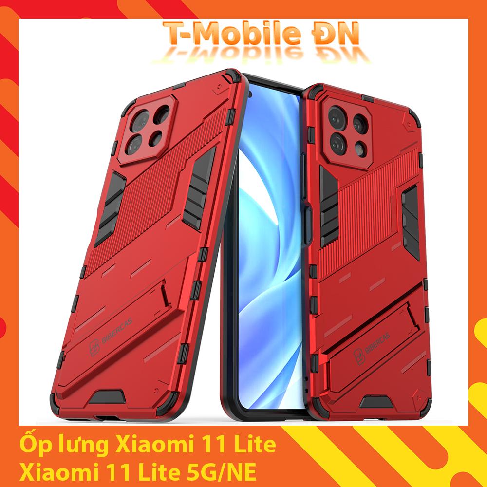 Ốp lưng cho Xiaomi 11 Lite, Ốp chống sốc Iron Man PUNK cao cấp kèm giá đỡ cho Xiaomi 11 Lite 5G NE