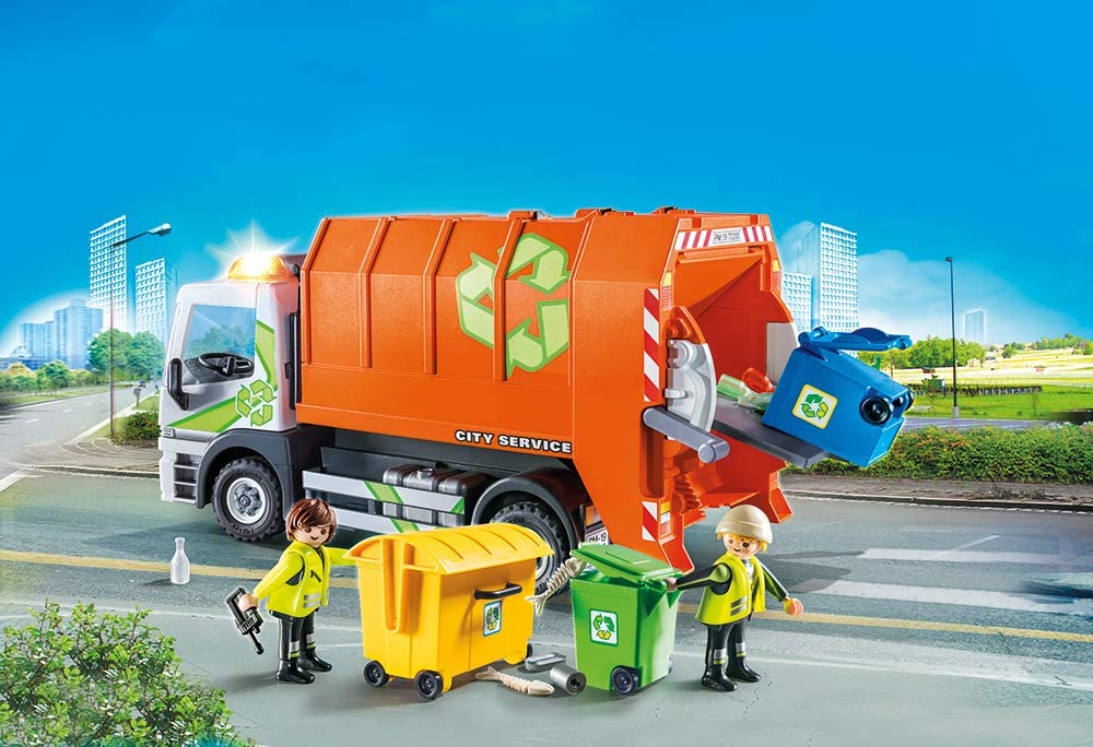 Đồ chơi mô hình Playmobil Xe tải rác - Recycling Truck