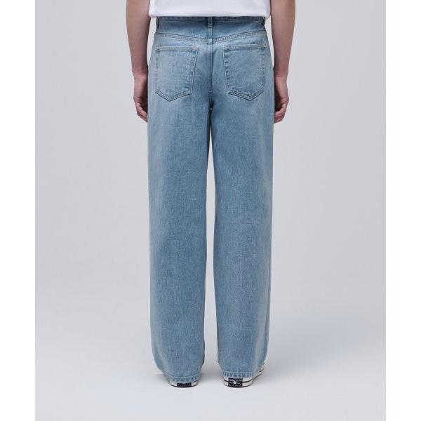 Quần baggy jeans nữ form rộng ống rộng năng động màu trơn