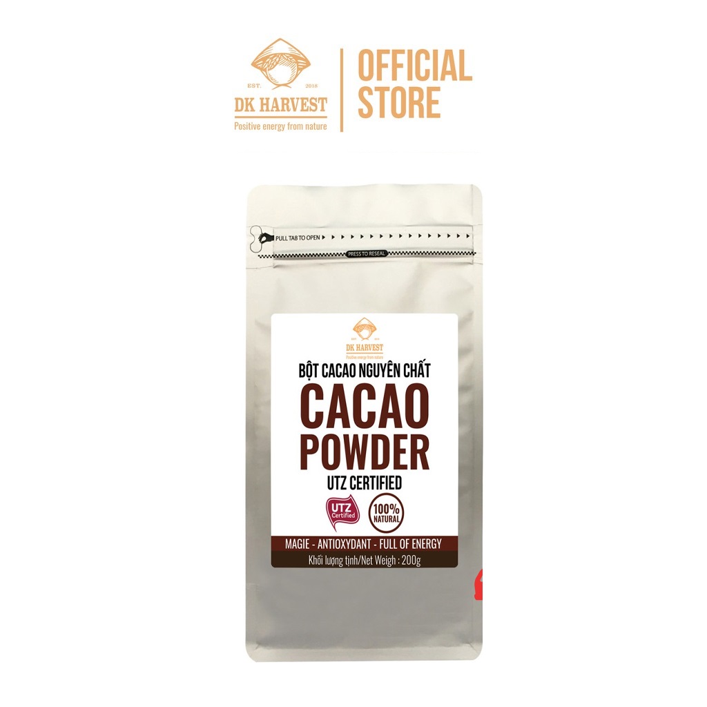 Bột Cacao Nguyên Chất 100 Dk Harvest - 200G