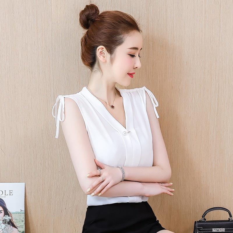 Áo sát nách, áo sát nách cổ V, chất liệu lụa thái mềm mịn, thoáng mát, kiểu dáng trẻ trung năng động