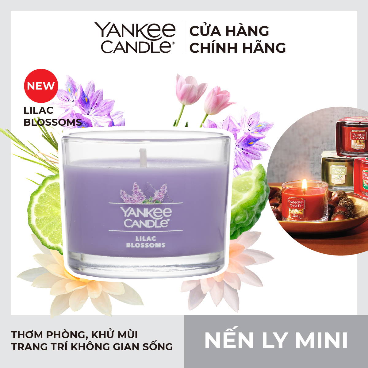 Nến ly mini Yankee Candle - Lilac Blossoms