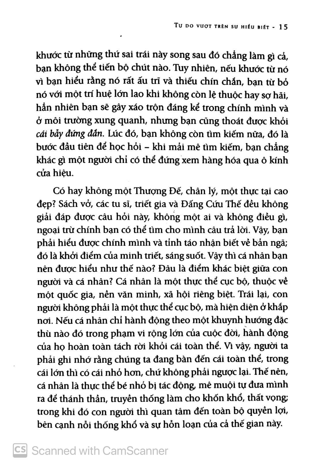 Sách Tự Do Vượt Trên Sự Hiểu Biết