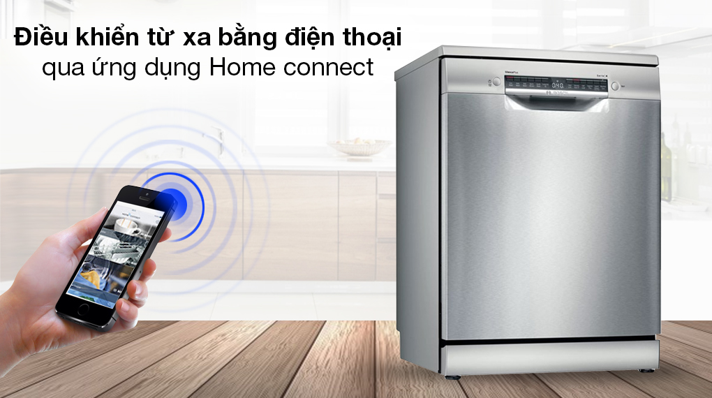 Máy Rửa Bát Bosch Wifi SMS2IVI61E Serie 2, thông minh tiện lợi với sức chứa 13 bộ - Hàng chính hãng