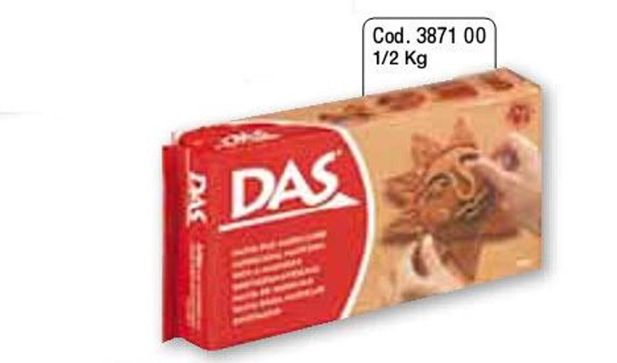 Combo 1 túi Đất sét DAS màu nâu 0,5kg và 3 túi Đất sét DAS màu trắng 150g