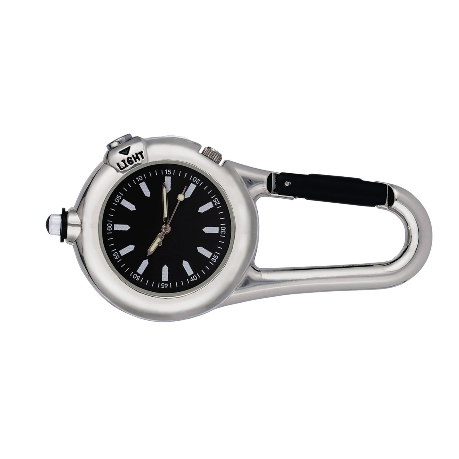 Mini Carabiner Pocket Watch Watch with Light Women for Home Hiking
