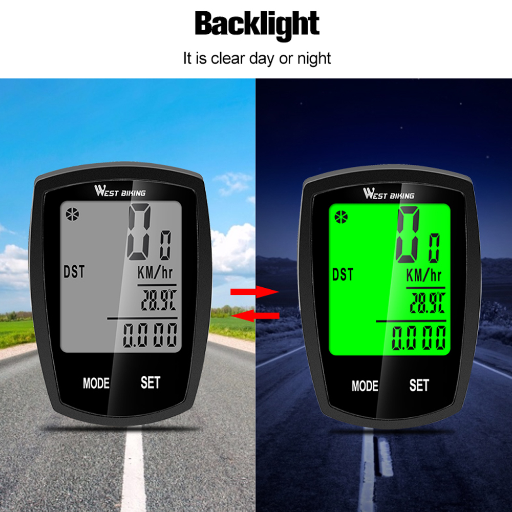 Đồng Hồ Điện Tử Không Dây Có Màn LCD Chống Nước Cho Xe Đạp MTB