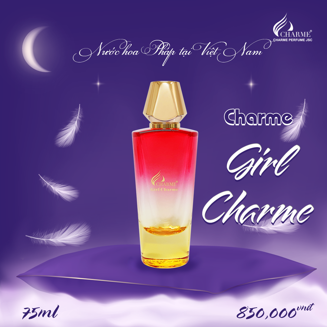 Nước hoa nữ lưu hương lâu, Charme Girl Charme, mùi hương gợi cảm, tinh tế, 75ml