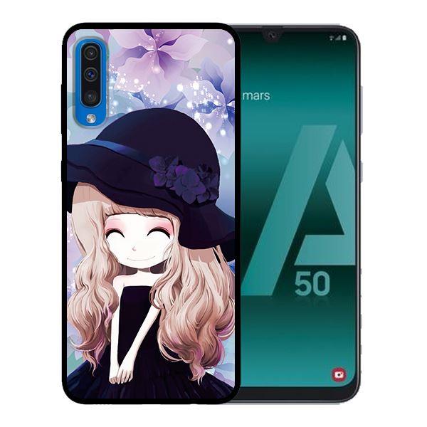 Ốp lưng cho Samsung A50  Anime Cô Gái Nón Đen - Hàng chính hãng