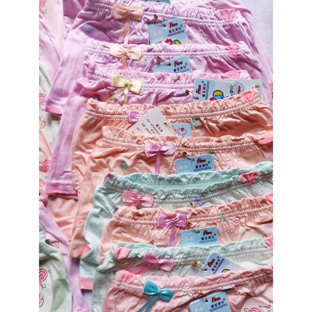 Quần chip đùi bé gái, hình bé gái cột nơ, dễ thương. Hàng cotton cao cấp, bảo vệ vùng kín cho bé gái