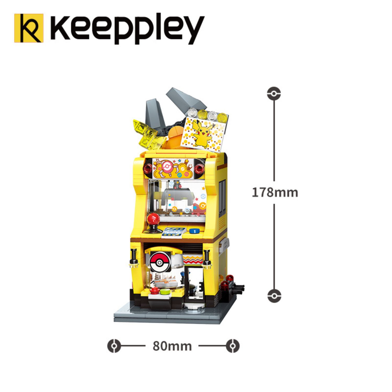 Đồ Chơi Lắp Ráp KEEPPLEY Pokemon - Pikachu Claw Crane Game Shop K20209 Building Block - Herbie Toys