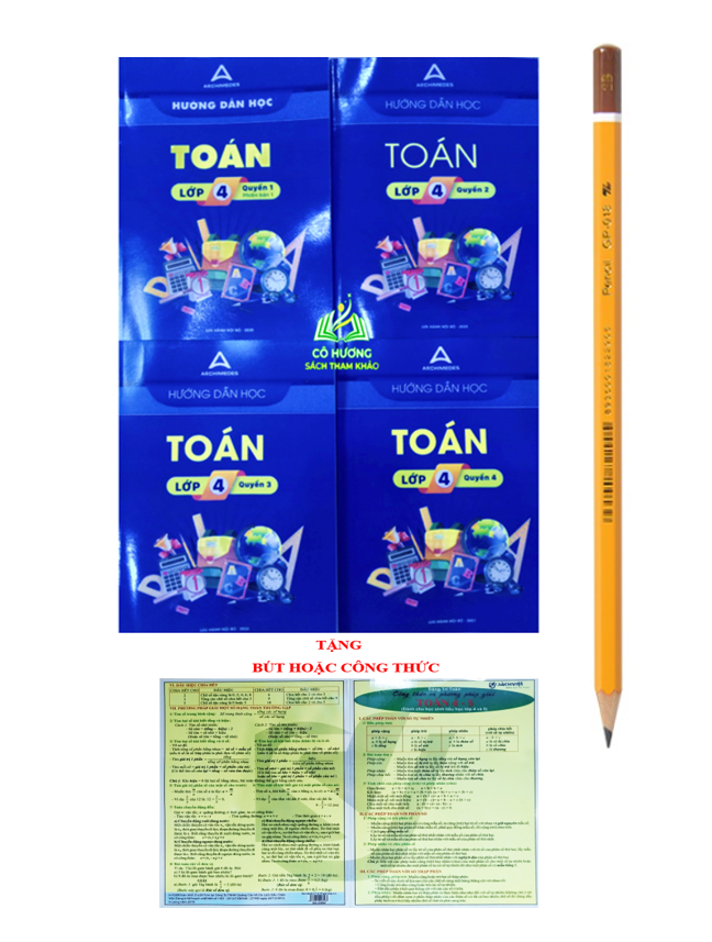 Sách - Combo 4 cuốn Hướng dẫn học toán lớp 4