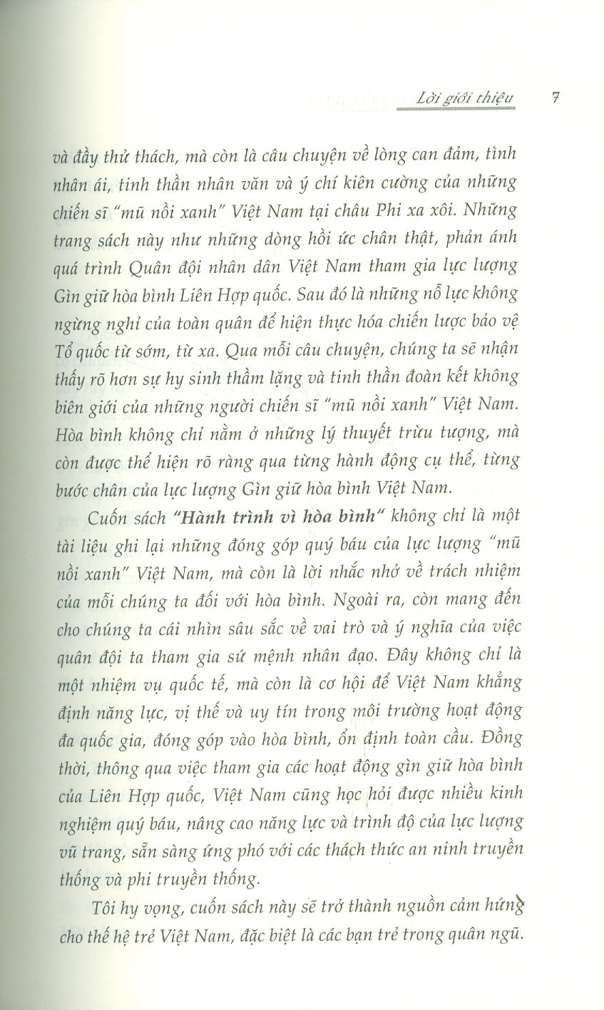 Sách Hành Trình Vì Hòa Bình (Hồi ức) - Nguyễn Chí Vịnh