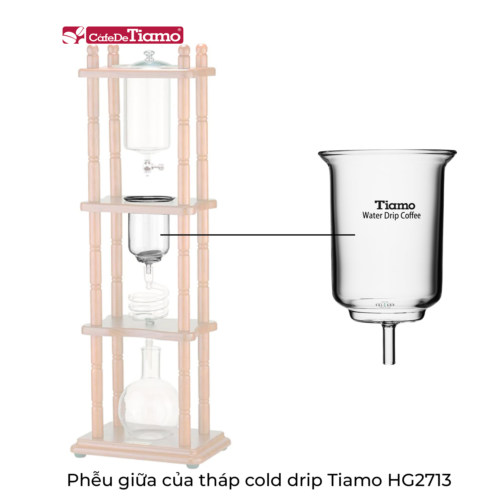 Phễu giữa của tháp Cold Drip Tiamo HG2713