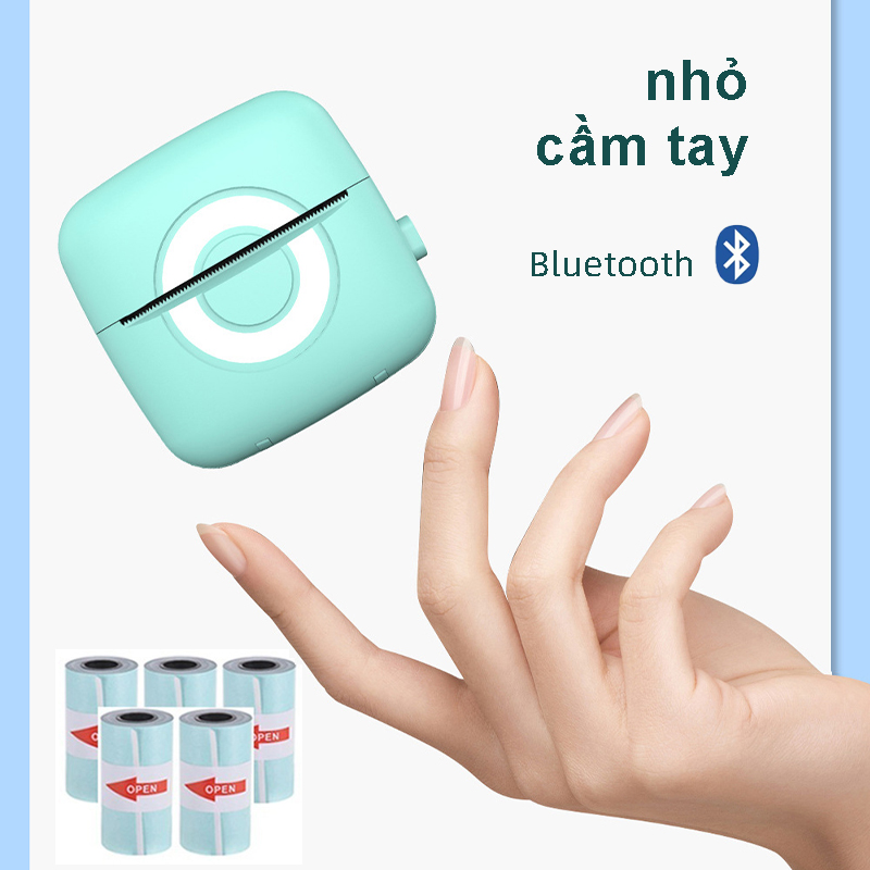 Máy in bỏ túi mini Máy in nhiệt Bluetooth không dây Máy in nhỏ Máy in câu hỏi sai lầm di động Máy in sinh viên Máy in nhãn mã vạch văn phòng Máy in mã hóa