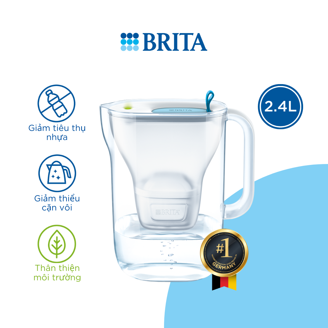 Bình Lọc Nước BRITA Style BLue - 2.4L (Kèm Maxtra Plus)