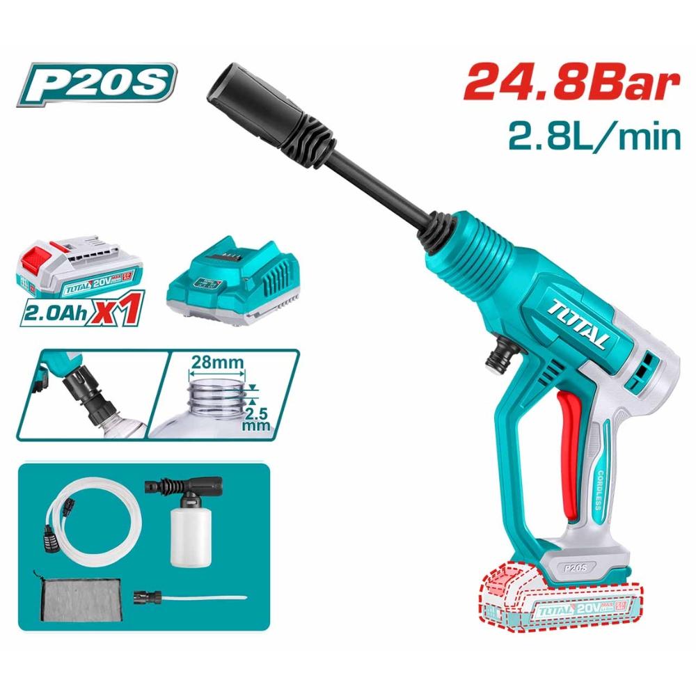MÁY XỊT RỬA DÙNG PIN 20V 8BAR TOTAL TPWLI20362 - HÀNG CHÍNH HÃNG