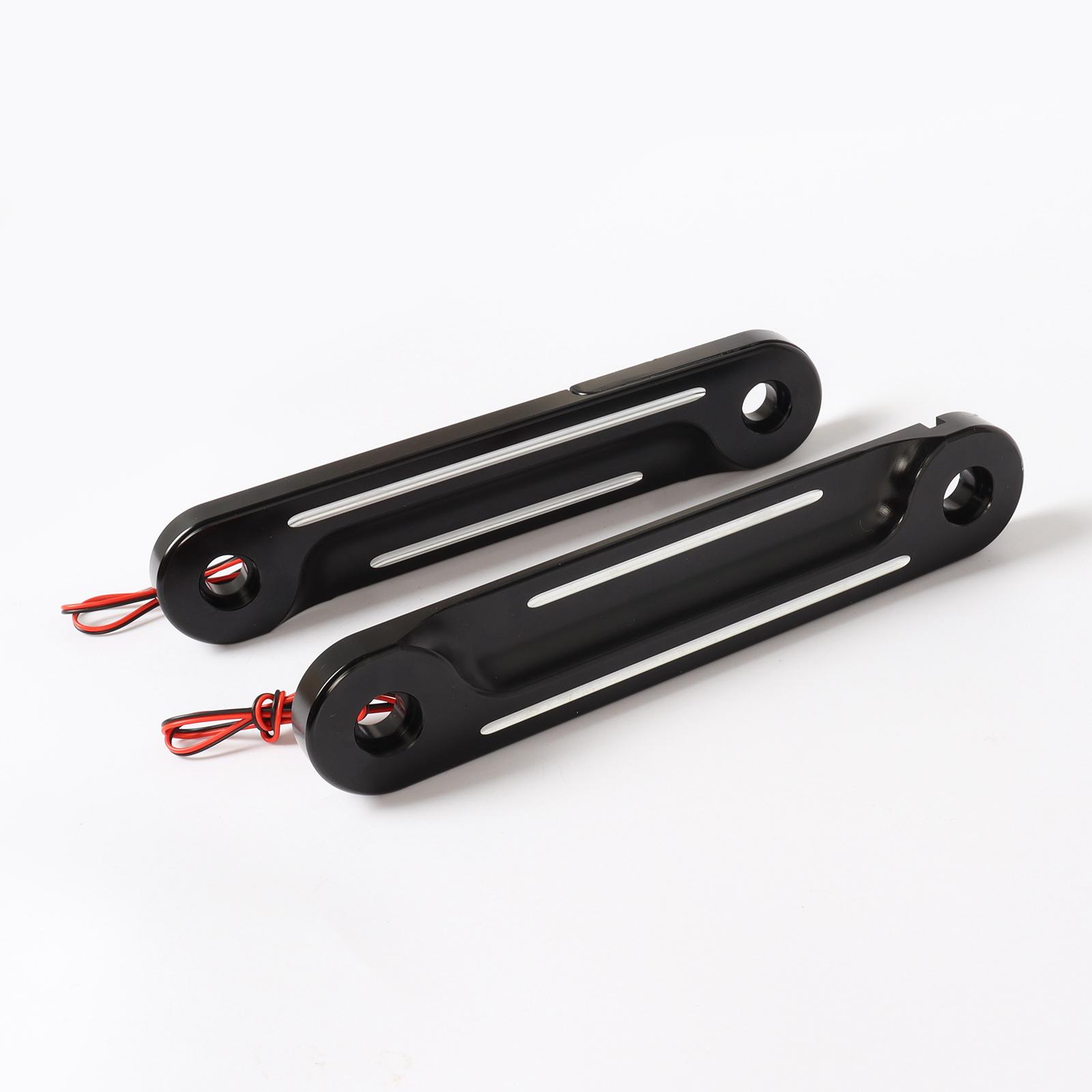 One Pair Motorcycle Front LED Flush Fork Turn Signals Brackets for Harley Touring 1998-Up, Electra Glide 1997-2013, Tri Glide 1997-2013