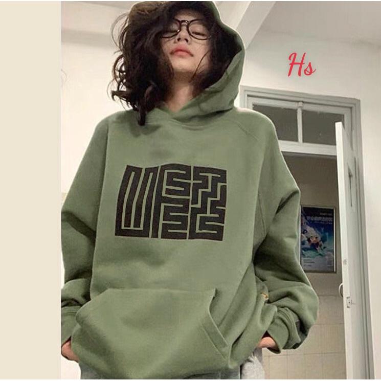 Hoodie xanh in hình mê cung