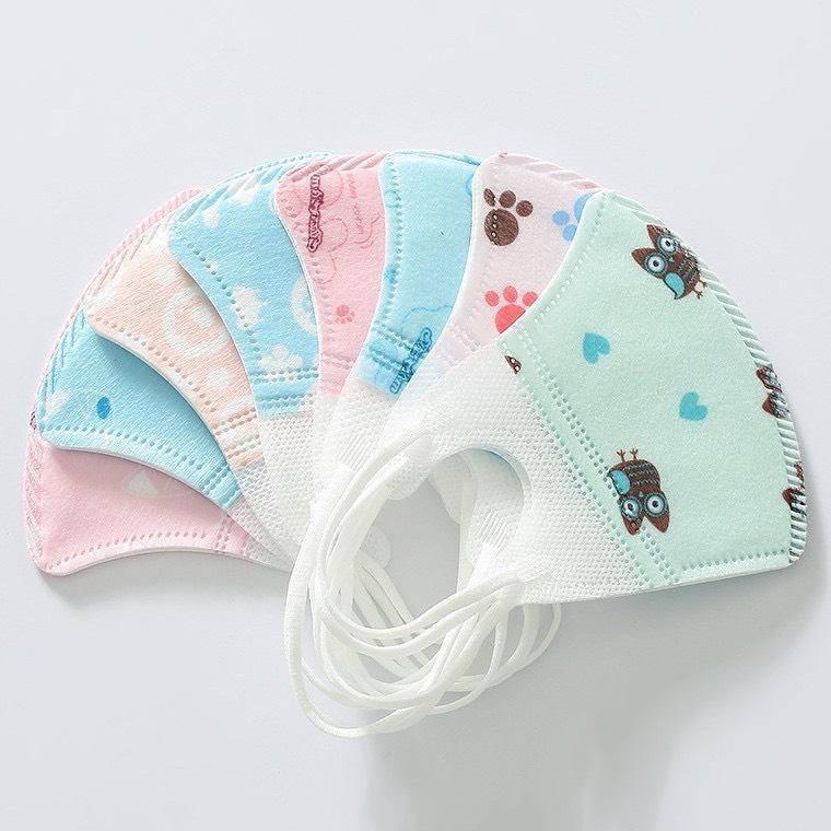 Set 5 khẩu trang y tế kháng khuẩn đáng yêu cho bé gái 0-8 tuổi
