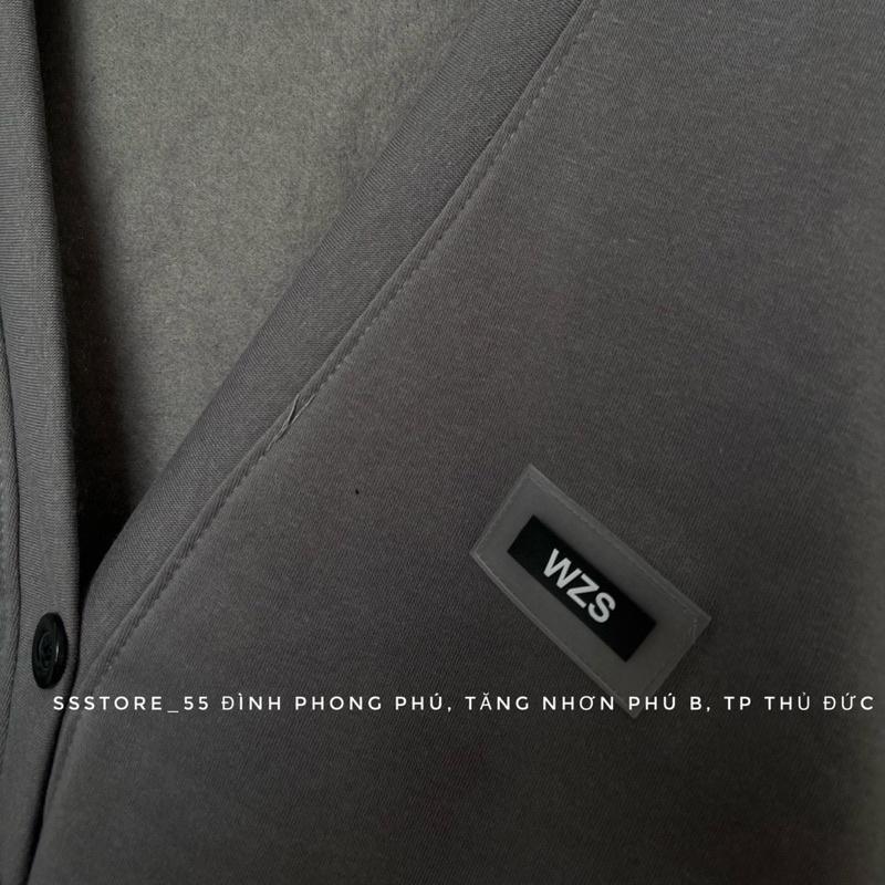 Áo khoác Cardigan nhiều màu thêu logo WZS form rộng unisex nam nữ