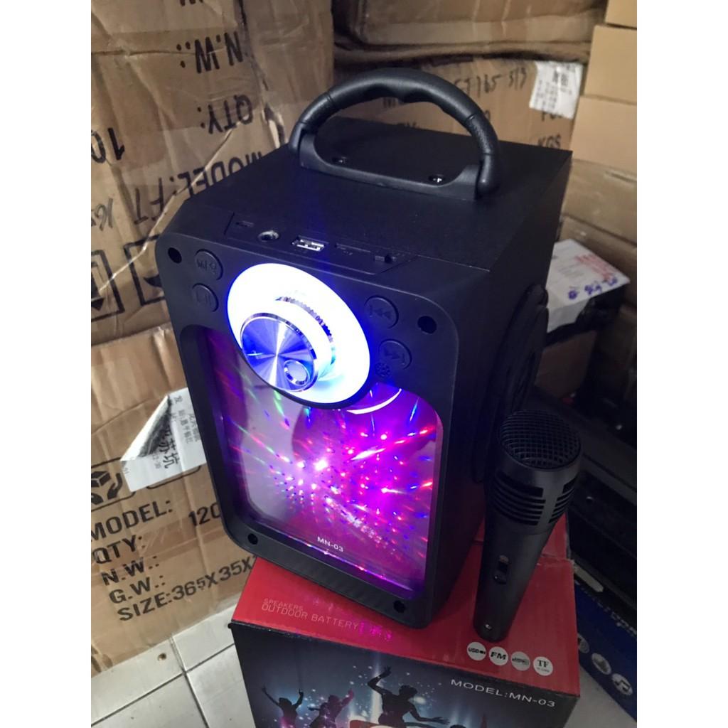Loa hát karaoke MN03, led 3D, TẶNG MIC