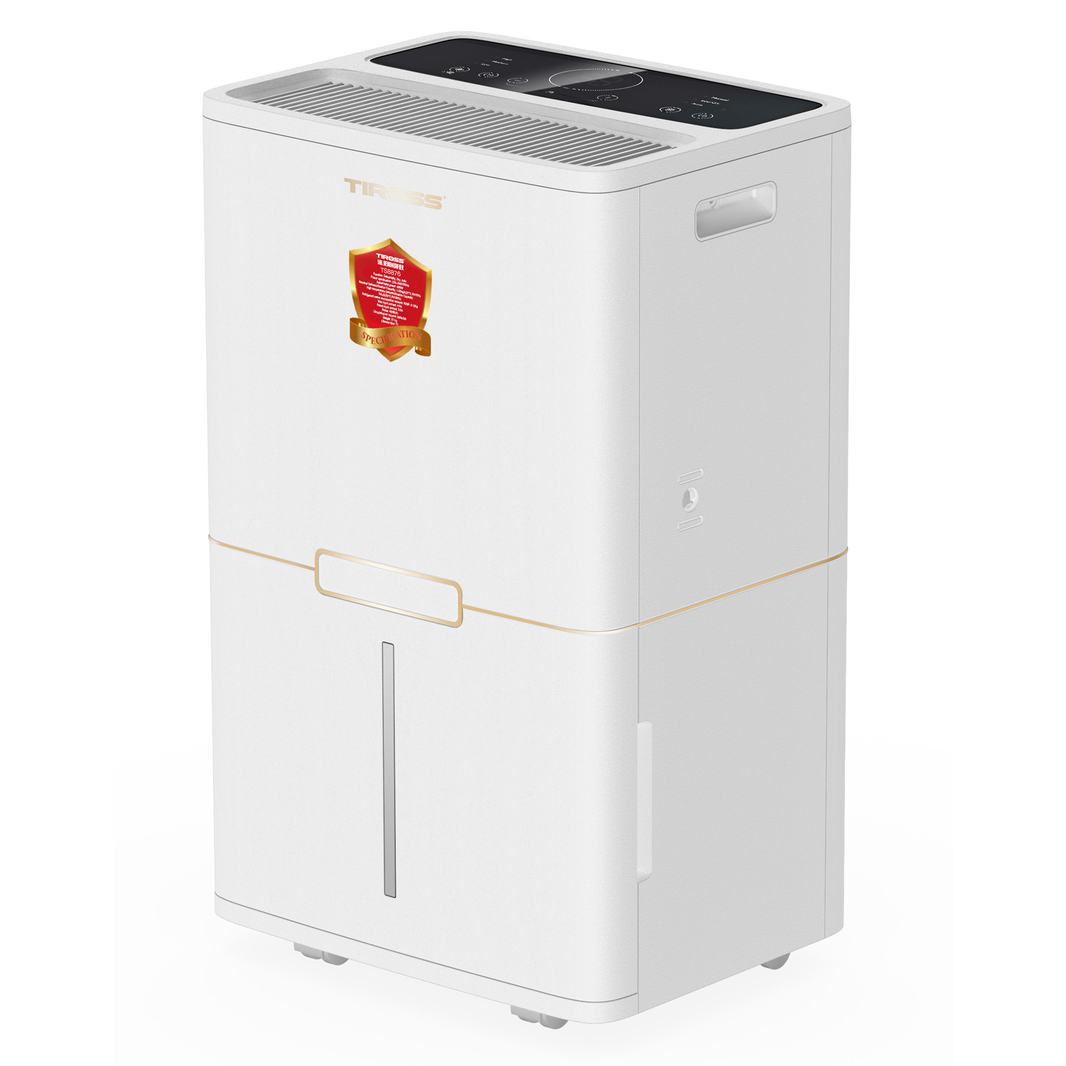 Máy hút ẩm kèm lọc không khí, tạo ẩm, sấy quần áo TIROSS 50L TS8876 - Hàng chính hãng