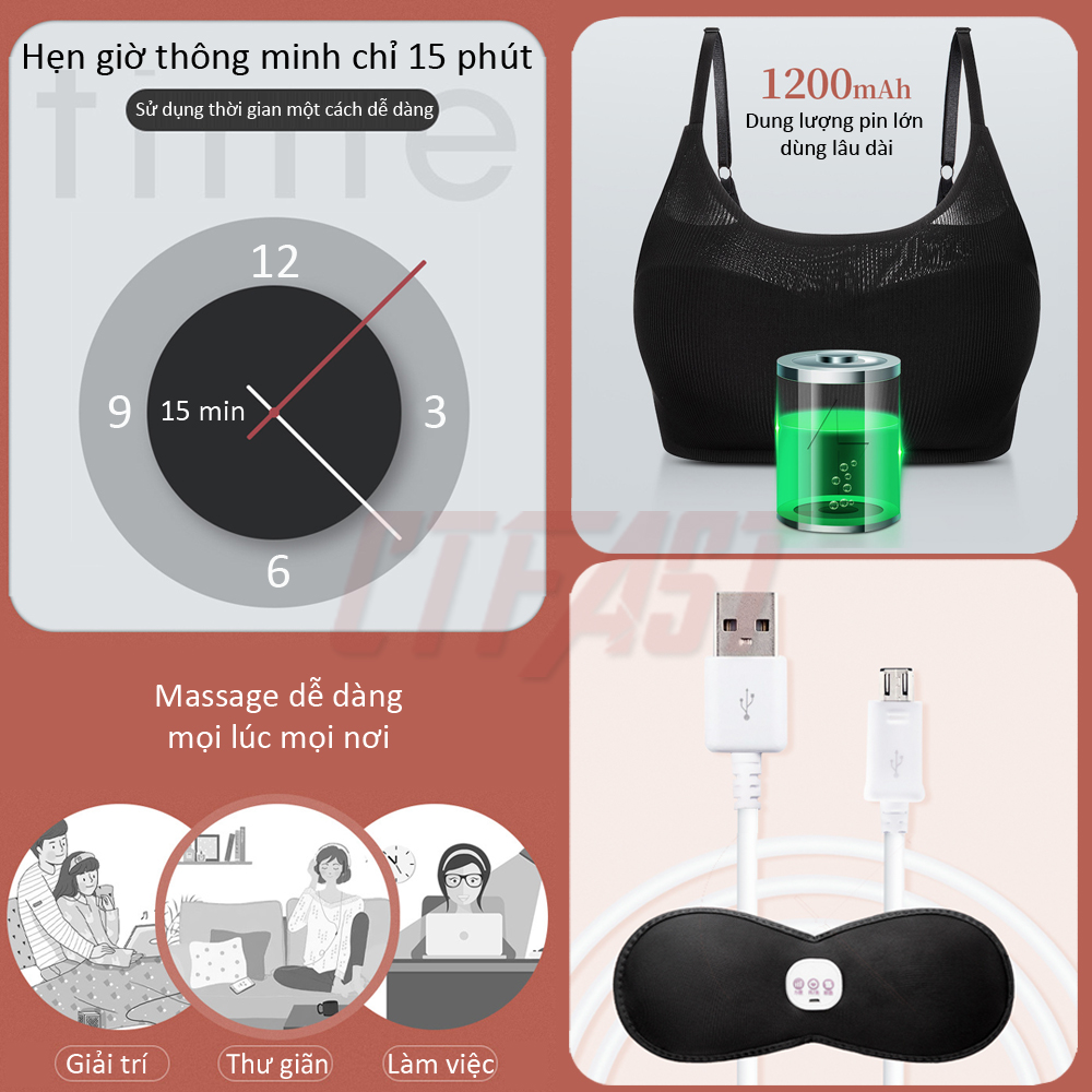 Máy massage ngực thông minh CTFAST WX-006: Mát xa 5 cấp độ rung kết hợp nhiệt ổn định hỗ trợ giảm tình trạng chảy xệ, cải thiện nâng và tăng kích thước vòng 1 đem lại vóc bộ ngực săn chắc quyến rũ - Món quà ý nghĩa dành cho chị em phụ nữ