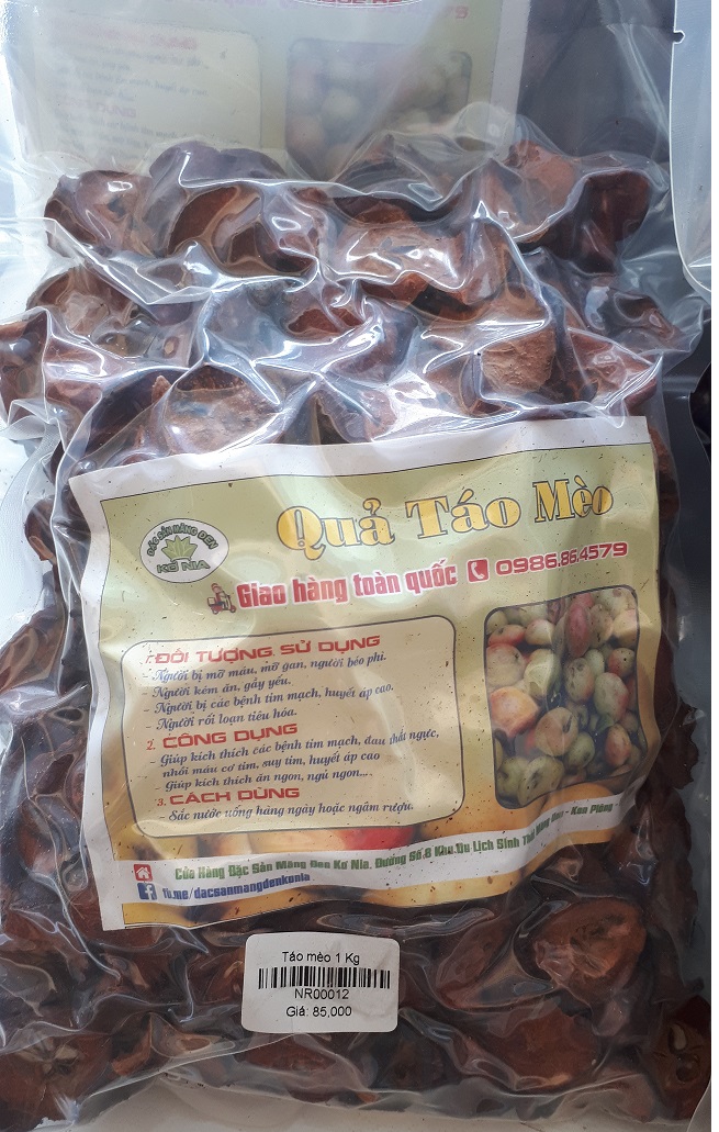 Đặc Sản Kon Tum - Trái Sơn Tra Táo Mèo Khô Hiệu Đặc Sản Và Dược Liệu Kon Tum 1Kg - Ocop 3 Sao